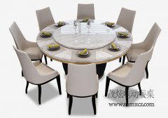 新中式电动餐桌大理石电动桌型号:E1